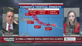 Tormenta tropical Ernesto se forma mientras avanza hacia el Caribe