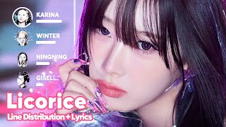 ​aespa - Licorice (Line Distribution + Lyrics Karaoke) PATREON REQUESTED