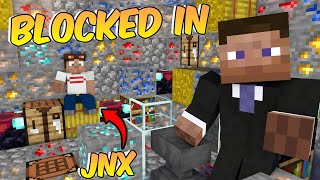 LJUDET ÄR BUGGAT I BLOCKED IN COMBAT | MINECRAFT vs JNX