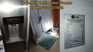 NEVERA CON FUGA Y CAMBIO DE COMPRESOR SIN CULMINAR Household Refrigerator-Freezer Model: GC-P207BSR