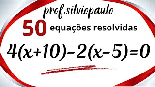 4(x+10)-2(x-5) = ❓equações do primeiro grau resolvidas