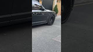 Dangerous stealth black London Rolls Royce Cullinan sits ready to strike @paulcruse #youtubeshorts