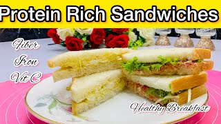 High Protein Veg Sandwich For weight loss| Healthy Breakfast