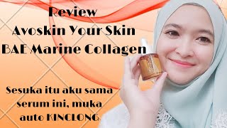 muka ku jadi kinclong setelah pakai serum Avoskin Your Skin Bae Marine Collagen 10% + Ginseng Root