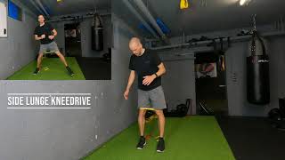 Mini Band side lunge kneedrive