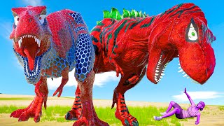 T- Rex Chasing All Dinosaurs Indominus Rex Color Pack vs Super Dinosaur Adventures 2024