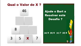 Desafio Lógico Matemático: Qual o valor de X ?