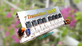 DIY Powerful Ultra Bass Amplifier 7 Transistor B688 Simple Circuit