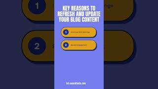 KEY REASONS TO REFRESH AND UPDATE YOUR BLOG CONTENT