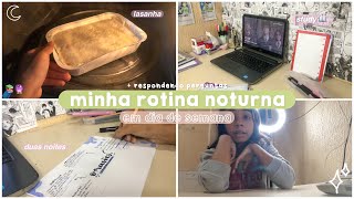 minha rotina noturna em dia de semana | study vlog, comidas + respondendo perguntas