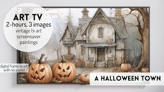 Halloween Memories Vintage TV Art Landscapes Vintage Inspired Youtube Art Tv Fall TV Art