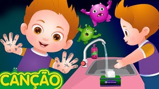 Lave, lave, lave, lave suas mãos (Wash Your Hands) | Canções Infantis Em Português | ChuChu TV