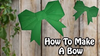 How to make a Paper Bow - Origami Bow