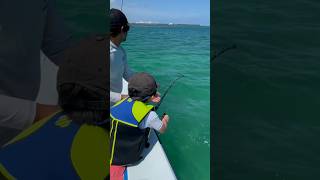 7 years old vs big monster in Florida #floridafishing #saltwaterfishing #shark #shorts