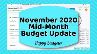 November Mid-Month Budget Update | Happy Budgeter