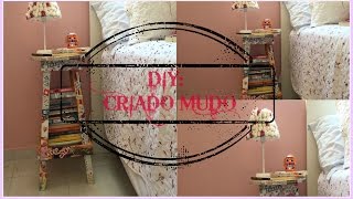 Faça você mesma (DIY) - Criado mudo com banco de madeira.