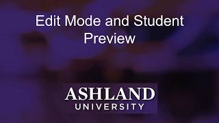 Edit Mode and Student Preview in Blackboard