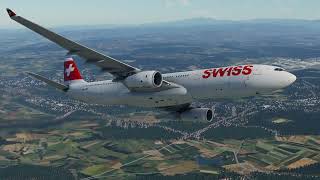 SWISS AIRLINES AIRBUS A330-300 TAKEOFF ZURICH INTL.AIRPORT