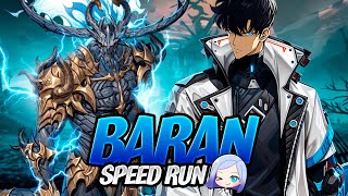 DEAD IN 1 SKILL? INSANE NORMAL BARAN SPEEDRUN | 나 혼자만 레벨업 아라이스 바란 스피드런