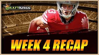 DRAFTKINGS NFL DFS Week 4 Fantasy Football Recap