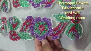 12 PCs 7 inch longThermocol flowers For decorate roof Wall Weddimg room Thermopol #thermocol #flower