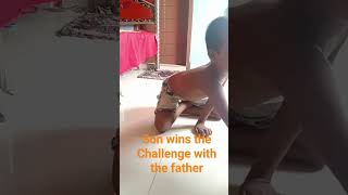 When the son wins the challenge with the father#youtubeshorts #youtube #shorts #shortvideo