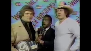 Bob Orton Jr & Dick Slater Say No Belts Are Safe NWA Worldwide Wrestling Dec 10,1983