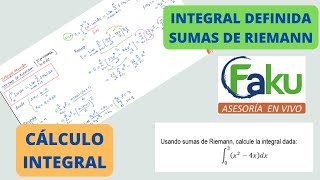 INTEGRAL DEFINIDA - SUMAS DE RIEMANN - EJERCICIO 1