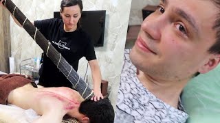 She made me cry during the session | ASMR Chiropractic adjustments,back massage and cupping by Daria