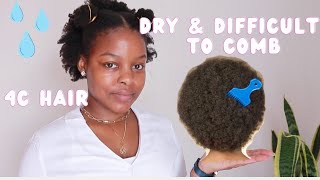 How to deal with dry hair / difficult to comb