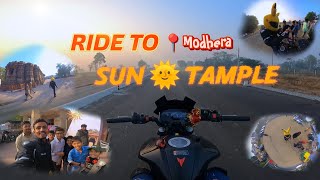 Ride To sun 🌞 Tample #modhera #modherasuntemple #bunnyhelmetreaction #publicreaction#groupride#mt15