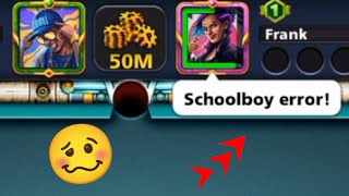 8 ball pool my opponent school boy error 😂😂 he failed to play simple bank shot #tricks#8bp#poolpass