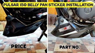 Pulsar 150 Belly Pan Sticker Installation | @AMARKVLOGS