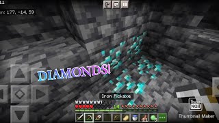 I FOUND MY FIRST DIAMONDS ! Let's play minecraft | episode 3