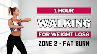 🔥1 HOUR WALKING WORKOUT for WEIGHT LOSS🔥ALL STANDING🔥NO JUMPING🔥KNEE FRIENDLY🔥