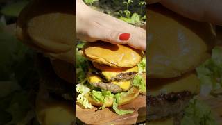 Juicy Smash BURGER 🔥🔥| ASMR cooking  #shorts  #asmr  #burger  #mykitcheninnature