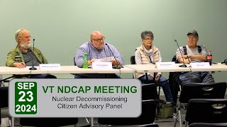 VT Nuclear Decommissioning Citizens Advisory Panel Mtg 9/23/24