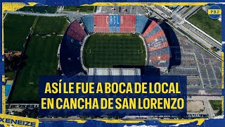 Así le fue a BOCA jugando de local en la cancha de SAN LORENZO