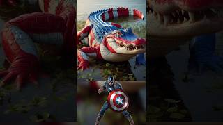 Superheros but alligator 💥 All Characters #avengers #shorts #marvel