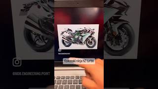 La potenza della moto h2 turbo di kawasaki