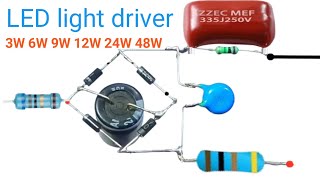 led driver circuit all watts mcpcb 3W 6W 9W 12W 24W 48W auto volt bulb driver