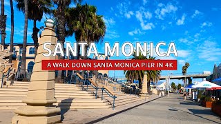 SANTA MONICA - 4K Walking tour: A walk down Santa Monica Pier