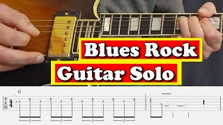 Blues Rock Solo Guitar - Key of G- with Tabs and Jamtrack