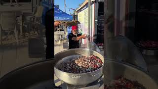 Cooking liver at the festival