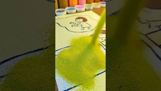 Sial!!!Mimpi Di kejar Setan  //Mewarnai Gambar Dengan Pasir Sambil Bercerita #shorts #sandpainting