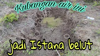 Mancing belut di genangan air/Rupanya disini belut bersembunyi#SF48