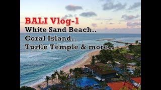 Visit to Bali Day 1, Vlog 1| White sand Beach| Coral Island| Turtle Temple