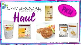 Cambrooke Therapeutics Low Protein Food Haul | PKU  | Diving Head First