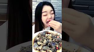 asmr #mukbang kepiting mentah