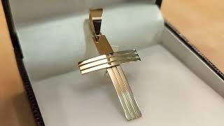 Pingente Crucifixo Com 8 Gramas De Ouro 18k / 750